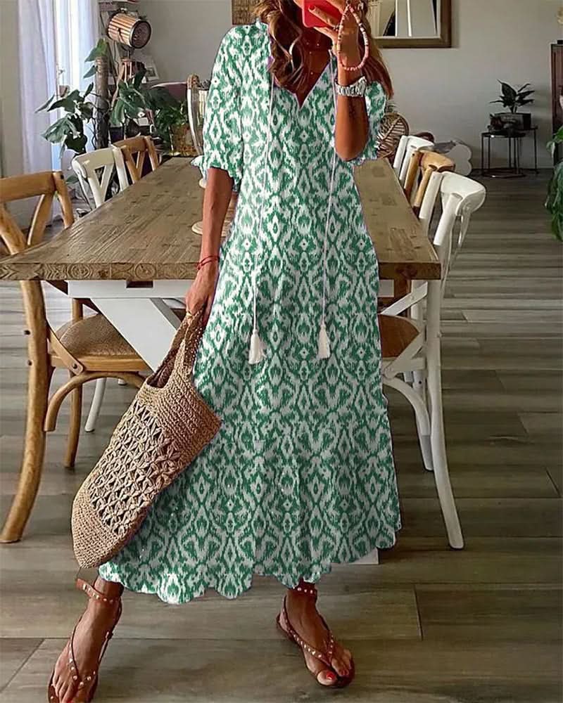 Dianna™ | Boho Kjole med Maven Dækket - DK
