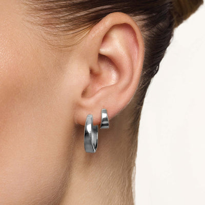 Gia Hoops | Hvidguld 18k