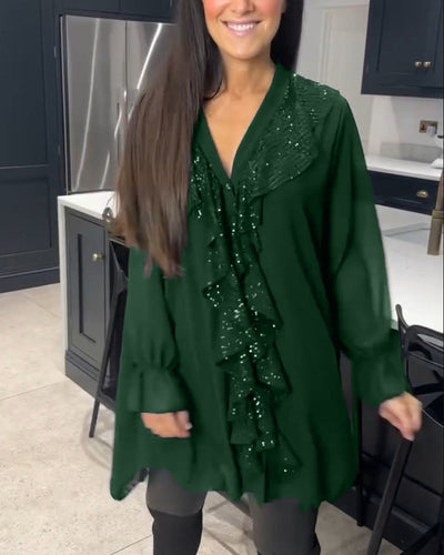 Olsens® | Stilfuld Bluse med Ruffles