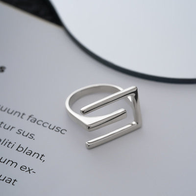 Sterling Sølv Geometrisk Liniering