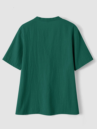 Elegant Harrode Skjorte med V-Udskæring og Knapper