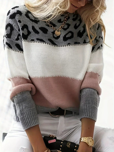 Pernille | Elegant sweater med leopardmønster