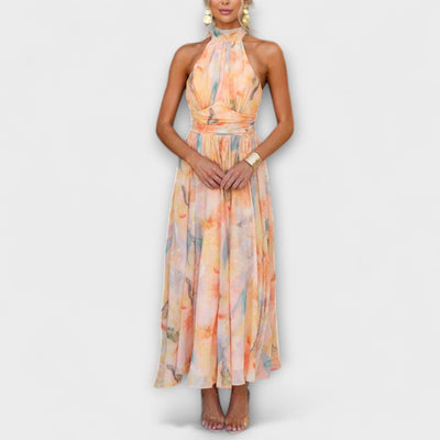 Tessa™ | Maxi Kjole med Akvarelprint