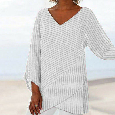 Serenya - Draperet Stribet Top
