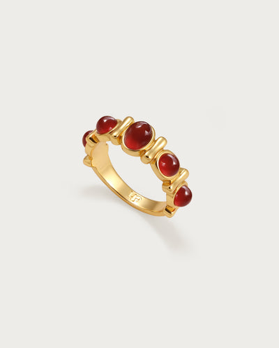 Karnelian Sten Bånd Ring
