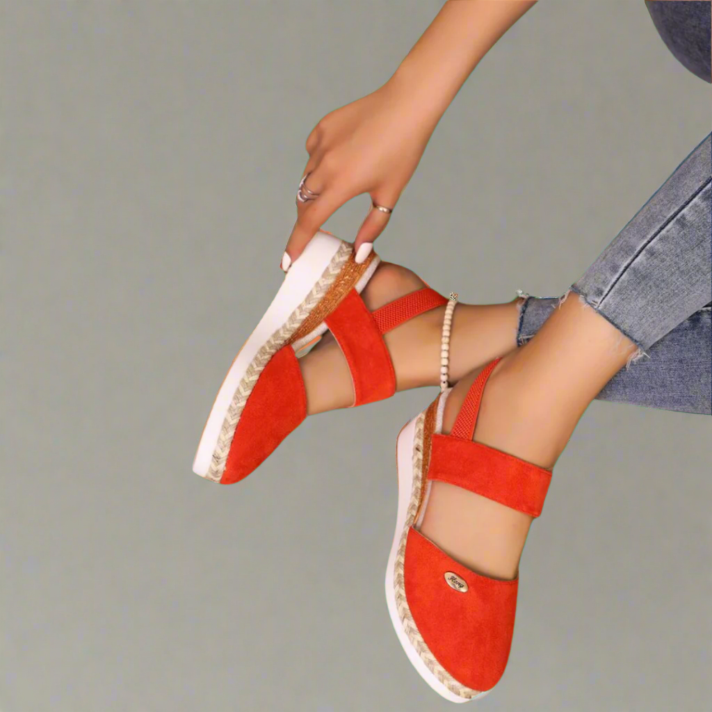 Gitta | Plus-Size Wedge Sandaler – Komfortable og Alsidige