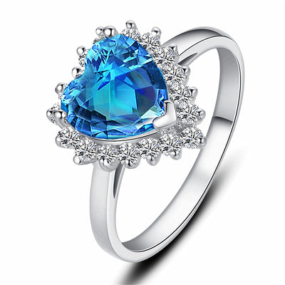Saphira Vale Sæt | Hvidguld 14k - DK