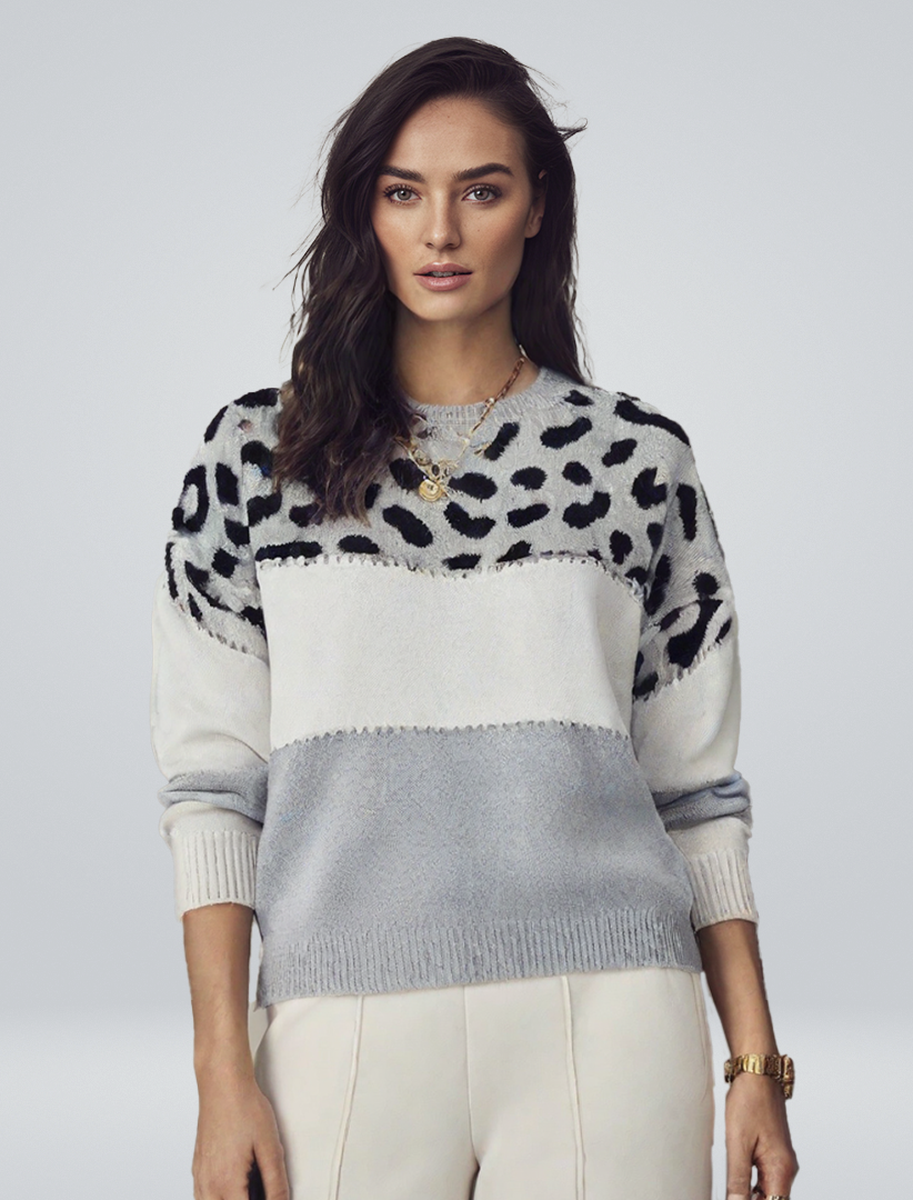 Pernille | Elegant sweater med leopardmønster