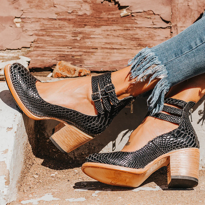 Stefanie | Elegante Riemchenpumps med blokhæle