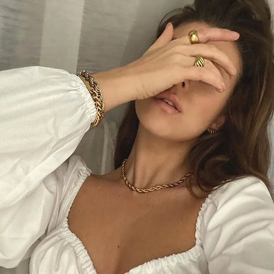 Rope Bianca Halskæde | 18k Guld