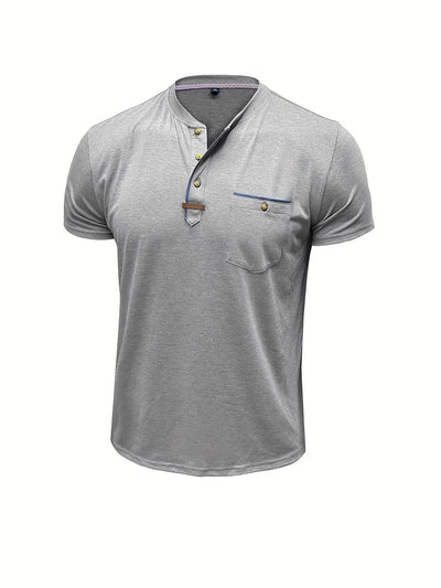 Saxon - Elegant Rund Hals T-shirt Med Lomme