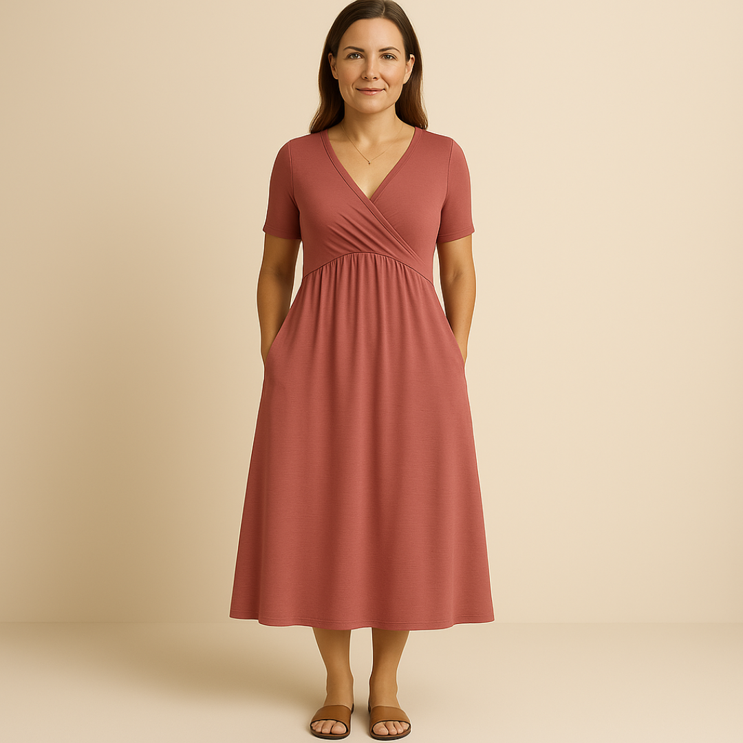 Robe Alicia Lang Kjole V-hals