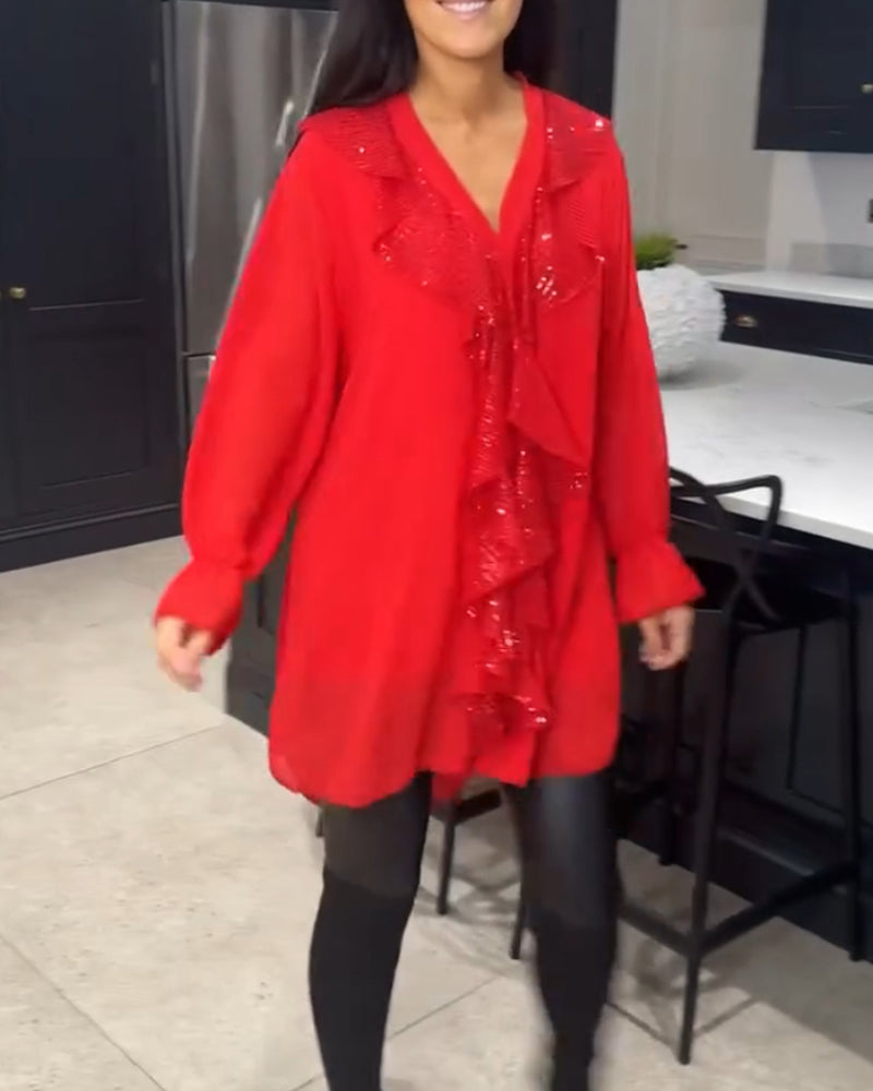 Olsens® | Stilfuld Bluse med Ruffles