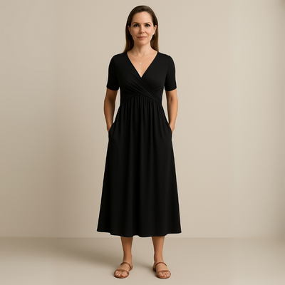 Robe Alicia Lang Kjole V-hals