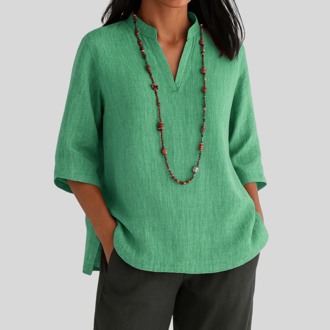 Luna – Linned bluse med afslappet elegance