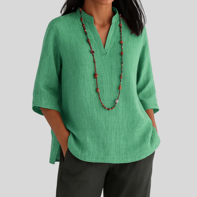 Luna – Linned bluse med afslappet elegance