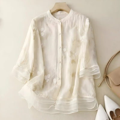 Emma – Let og Elegant Bomuldsbluse - DK