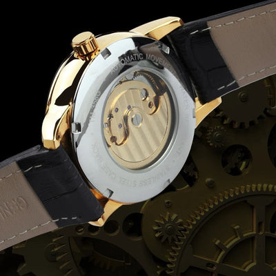 Maankwartier Skeleton Automatisk Ur