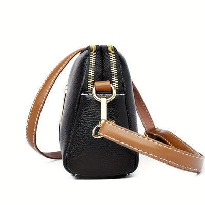 Mila Litchi Crossbody Taske med Prægning