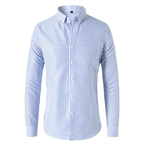 Mormon - Casual Stribet Button-Up Skjorte