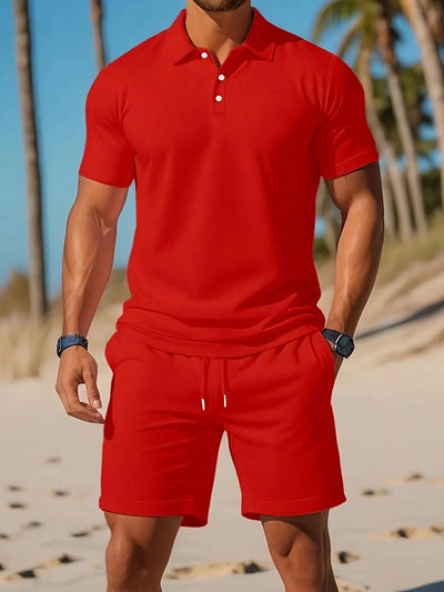 Aiden - Deluxe Polo og Matchende Shorts Sæt