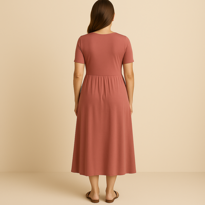 Robe Alicia Lang Kjole V-hals