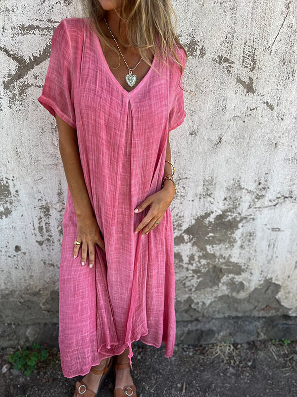 Robe Malaga Elegant I Bomuld Og Linned