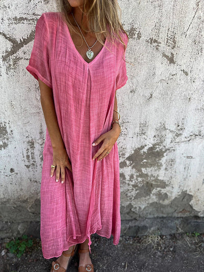 Robe Malaga Elegant I Bomuld Og Linned