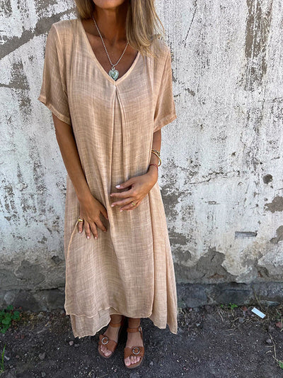 Robe Malaga Elegant I Bomuld Og Linned