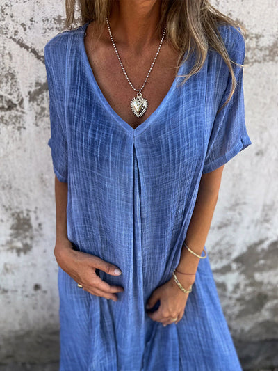 Robe Malaga Elegant I Bomuld Og Linned
