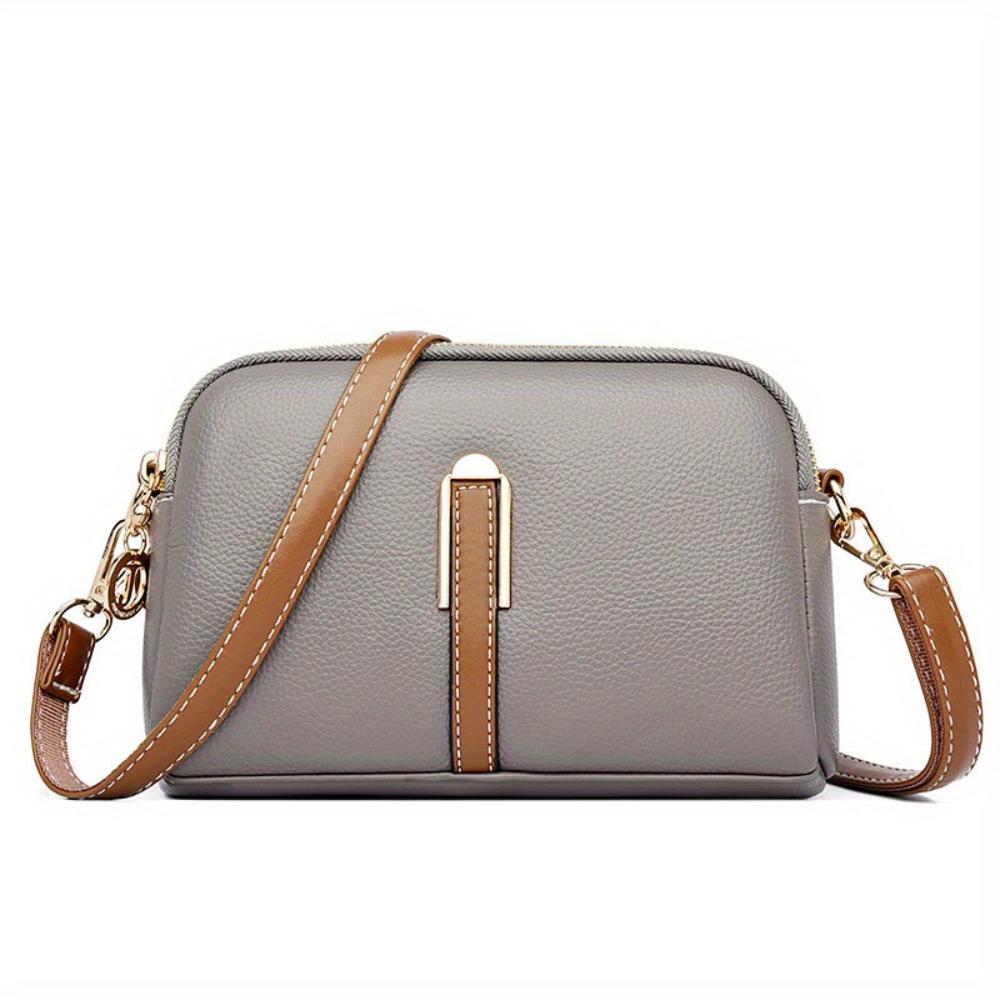 Mila Litchi Crossbody Taske med Prægning