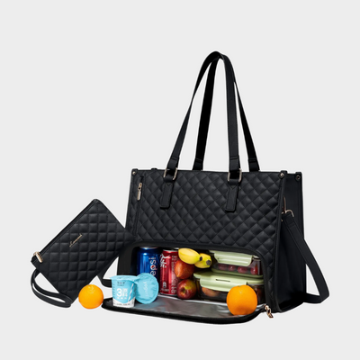 3-i-1 Læder Taske + Matchende Clutch (GAVE)