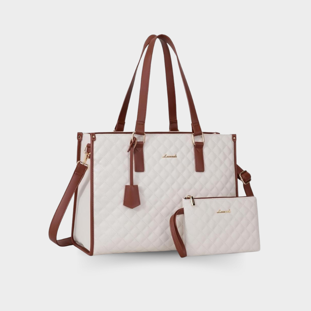 3-i-1 Læder Taske + Matchende Clutch (GAVE)