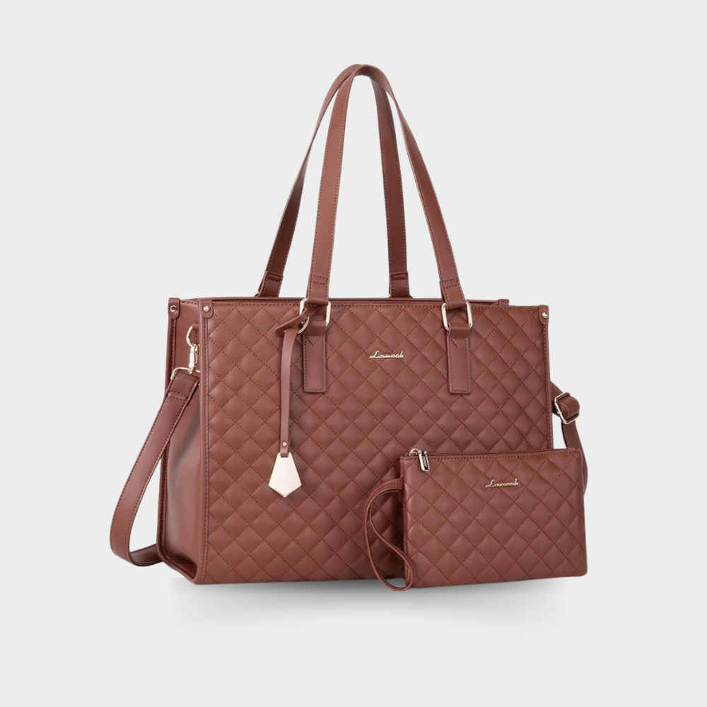 3-i-1 Læder Taske + Matchende Clutch (GAVE)