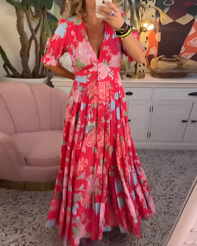 Sarah | Luftigt sommerkjole med floral note