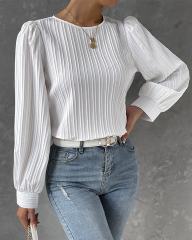 Elegant Top med Lanterneærmer