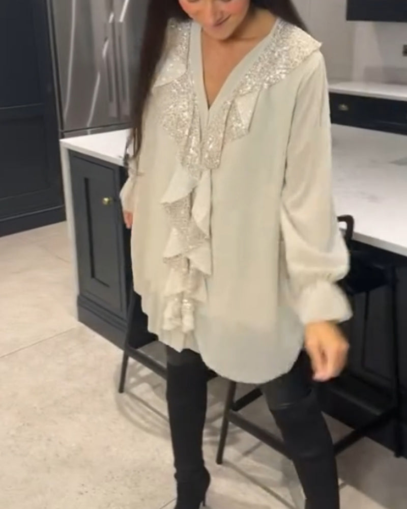 Olsens® | Stilfuld Bluse med Ruffles