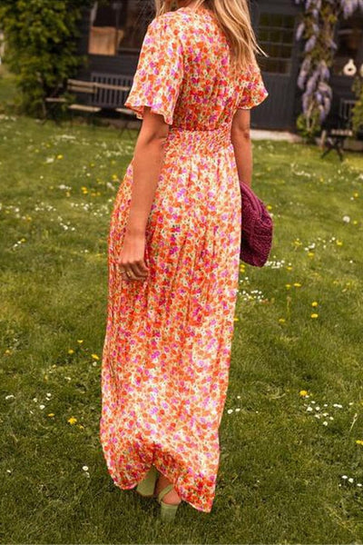 Sandra | Elegant V-Hals Maxi Kjole
