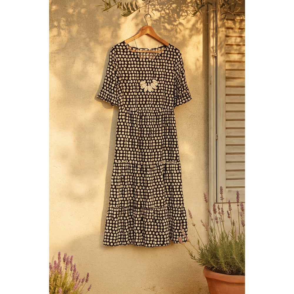 Mariam - Ruffle Sleeve Midi Kjole
