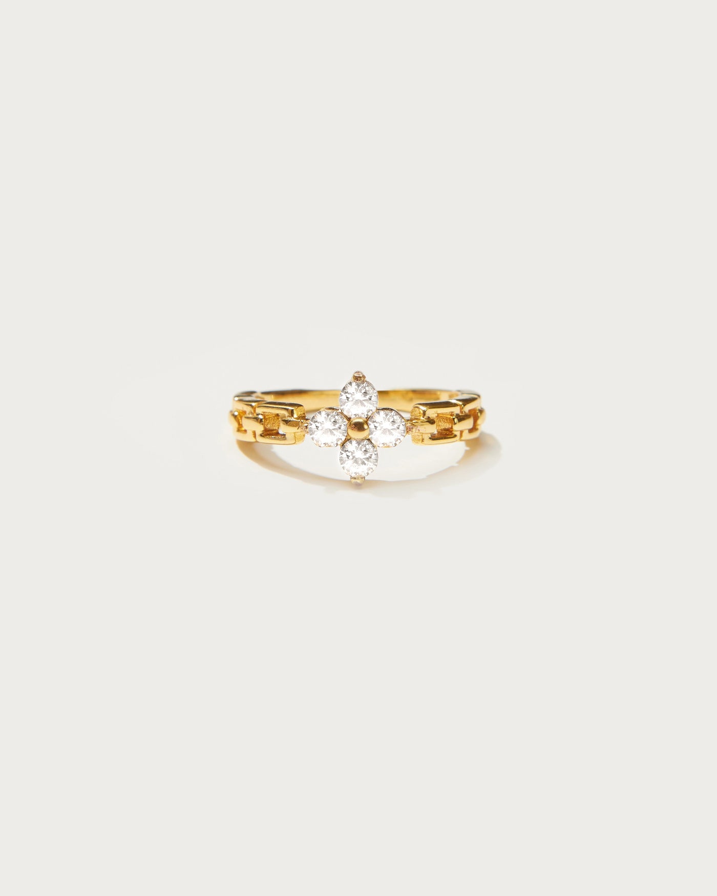 Heldige Kløver Ring i Guld