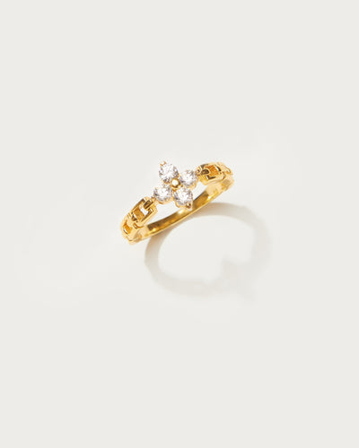 Heldige Kløver Ring i Guld