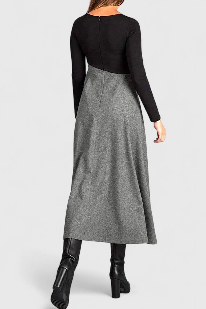 Janet | Elegant Langærmet Maxi Kjole