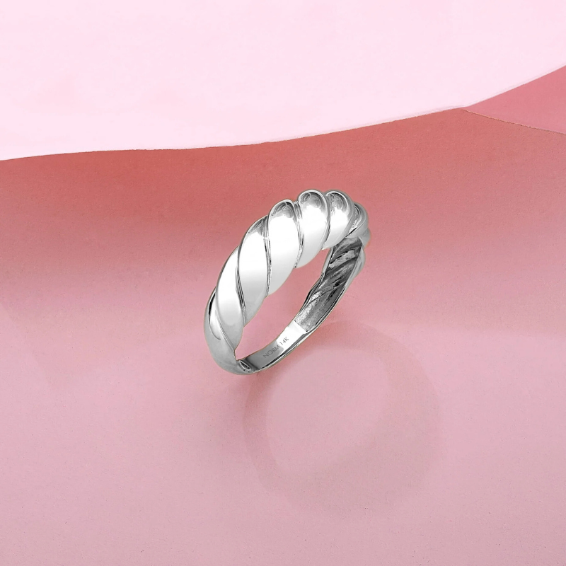 Croissant Ring | Hvidguld 14k