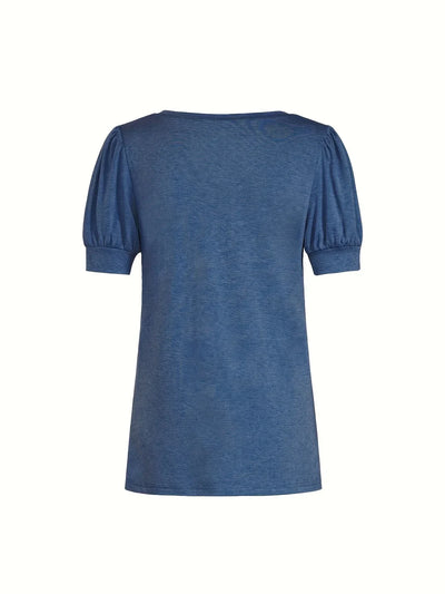 Åndbar T-shirt i Bomuld med Petalærmer
