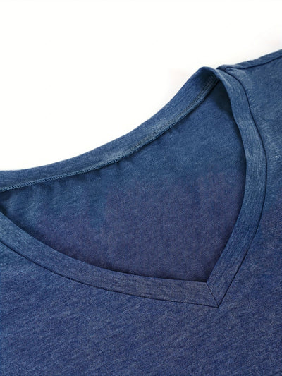 Åndbar T-shirt i Bomuld med Petalærmer