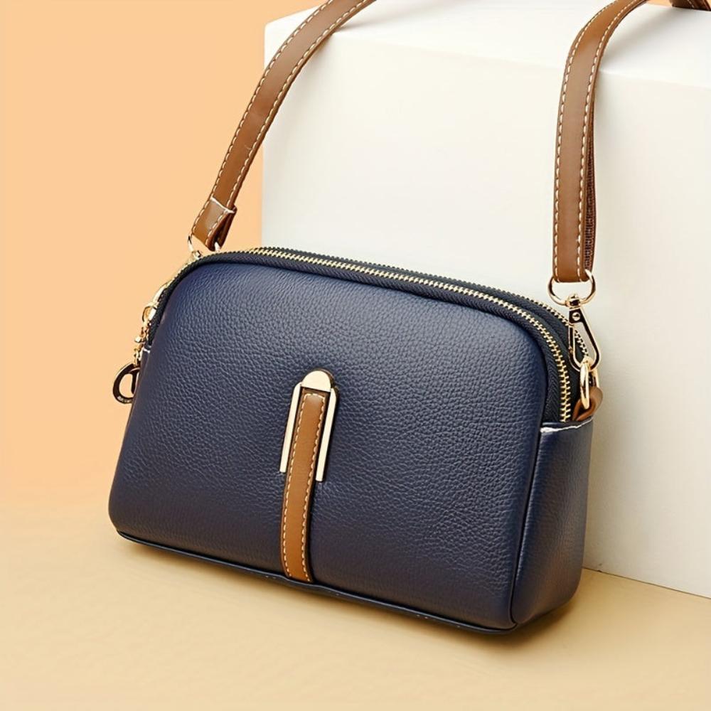 Mila Litchi Crossbody Taske med Prægning