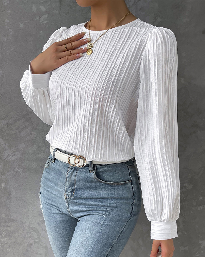 Elegant Top med Lanterneærmer