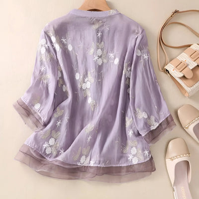 Emma – Let og Elegant Bomuldsbluse - DK
