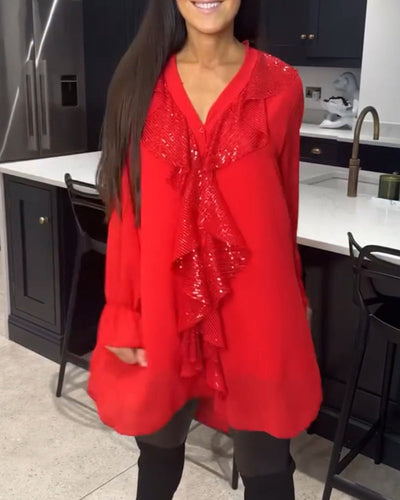 Olsens® | Stilfuld Bluse med Ruffles