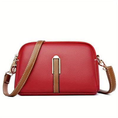 Mila Litchi Crossbody Taske med Prægning
